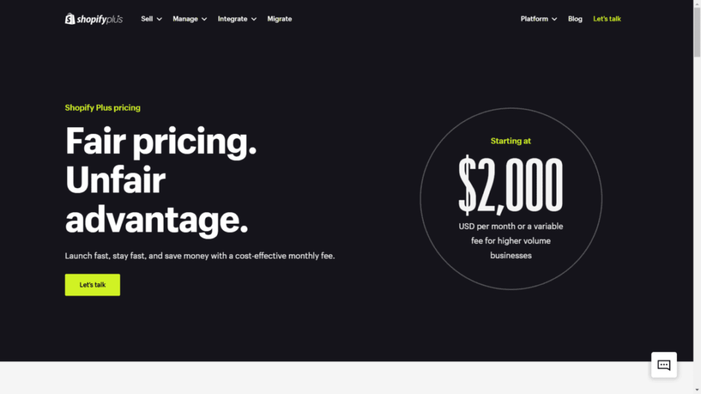 shopify plus, shopify, pricing